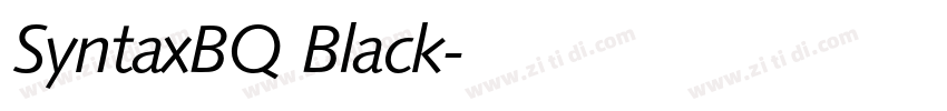 SyntaxBQ Black字体转换 SyntaxBQ Black字体转换
